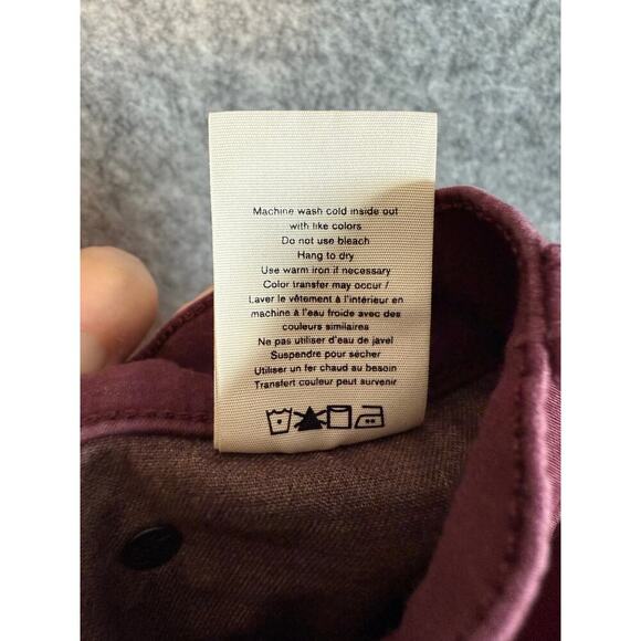 Rag & Bone Womens Maroon High Rise Ankle Skinny Jeans Stretch Size 30 - Picture 8 of 11